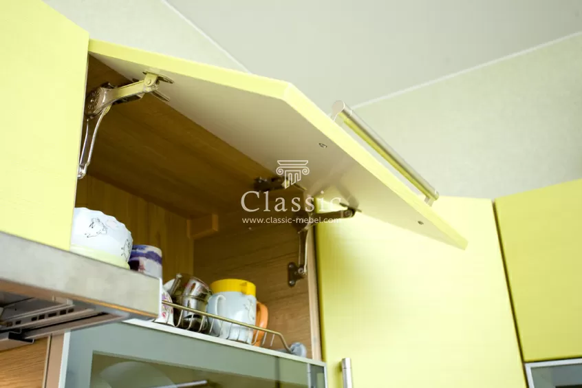Желто голубая кухня в интерьере (65 фото)